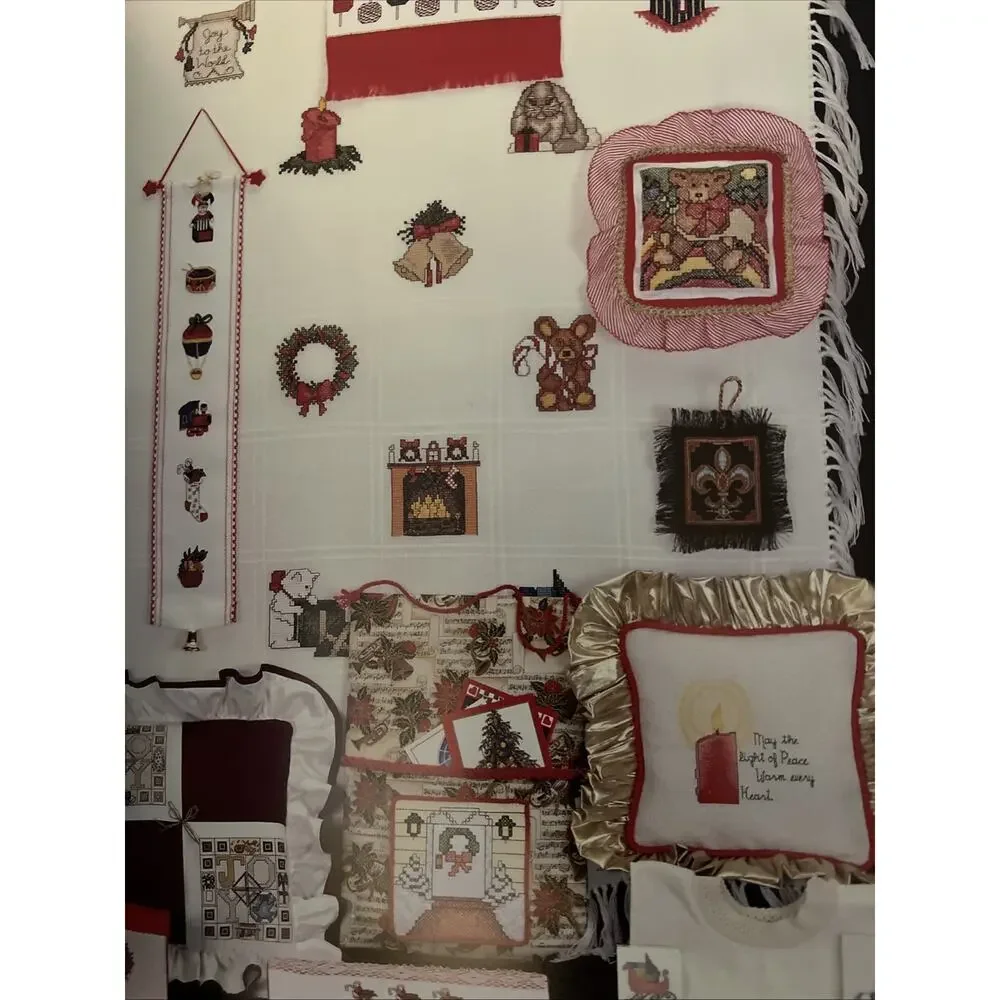 A Cross My Heart Cross Stitch Pattern Christmas Ornaments Plain & Fancy CSB-197